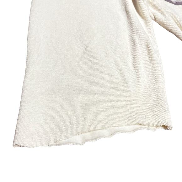 BOYS LIE Blindsided Cropped Terry Sweatpants Sand Angel Graphic Size S *altered* - Picture 3 of 8
